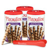 Pirouline Rolled Wafers – Dark Chocolate – Rolled Wafer Sticks Bundled With Serving Tongs, Crème Filled Wafers For Coffee, Tea, Ice Cream, Snacks, Parties, Gifts, And More – 14Oz Tin 3Pk