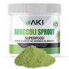 AKI Broccoli Sprout Powder - Ideal in Vitamins & Sulforaphane - Superfood for Green Veggie Smoothie Beverage or Meal - Non GMO (