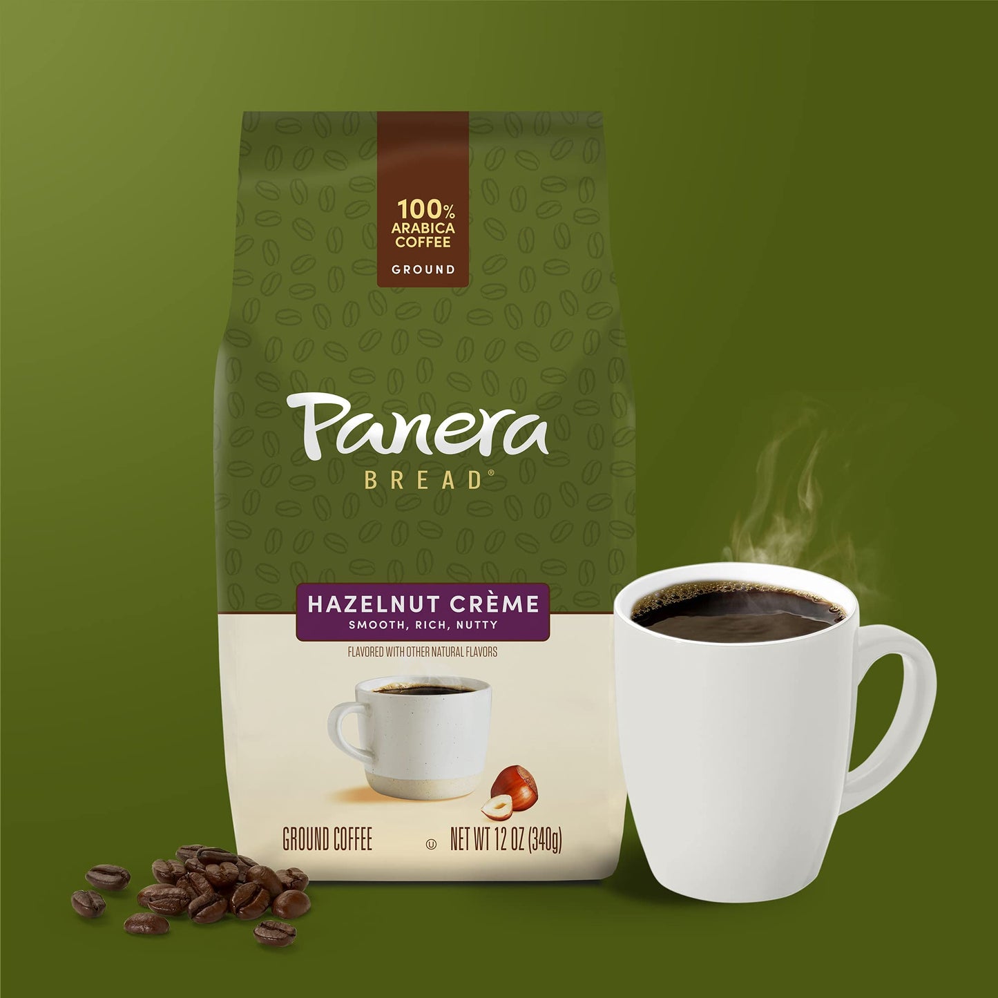 Panera Hazelnut Crme, Ground Coffee, Flavored Coffee, Bagged 12Oz.