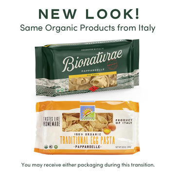 Bionaturae Pappardelle Pasta Noodles - Durum Semolina Pasta, Kosher, High Protein, Non-GMO, USDA Certified, Durum Semolina Pappa