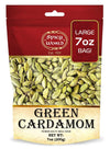 Spicy World Whole Green Cardamom Pods 7 Oz Large Bag (200G) - Natural Spice, Vegan, Large, Aromatic - By Spicy World