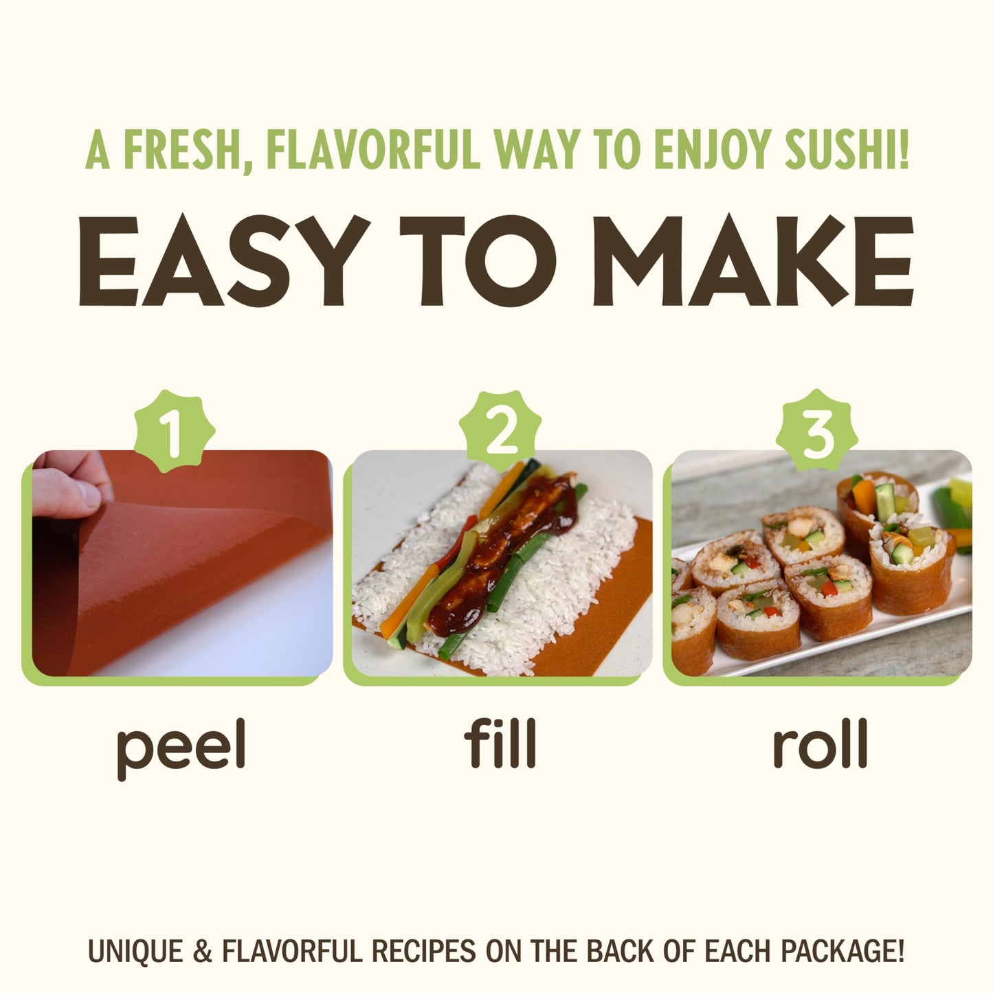 Newgem Barbecue Origami Sushi Wrap, Gluten Free, Paleo, Vegan, Keto Friendly, Low Calorie Sushi Wrap Alternative, Low Carb Torti