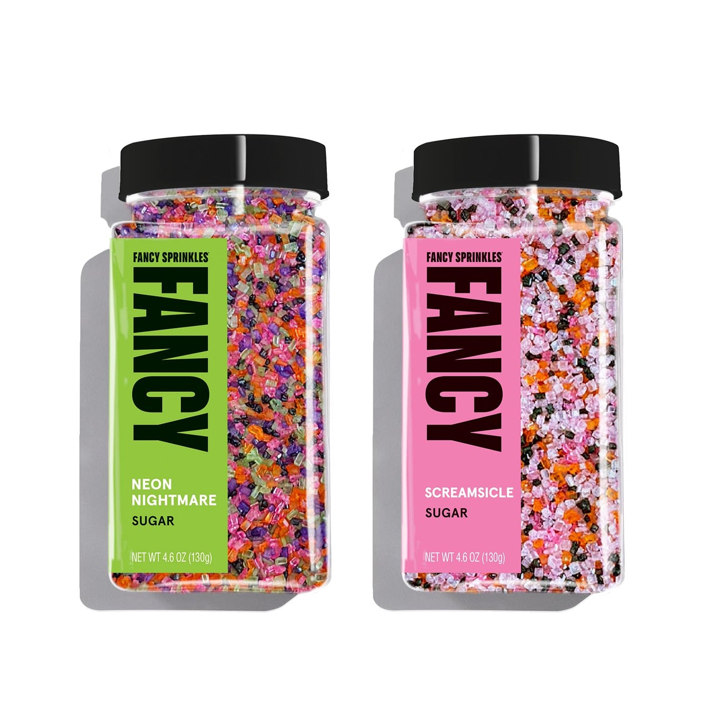 Fancy Sprinkles Special Release Halloween Scream & Gleam Sugar Set Includes Scremsicle And Neon Nightmare (4 Oz)