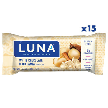Clif, Bar Luna White Chocolate Macadamia 15 Count, 25.35 Ounce