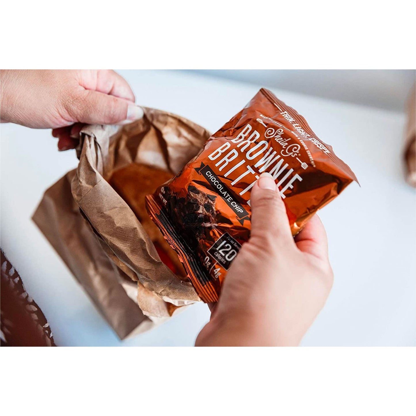 Brownie Brittle - Original Chocolate Chip Thin and Crispy Sweet Snacks (Pack of 20, 1 oz), Rich Gourmet Brownie Bites Dessert