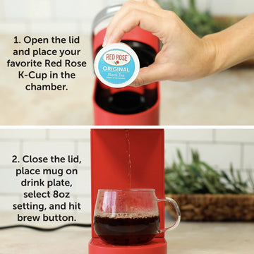 Red Rose Original Full Flavored Black Tea Specially Blended Strong Black Tea Single Serve K-Cups (Pack Of 1)