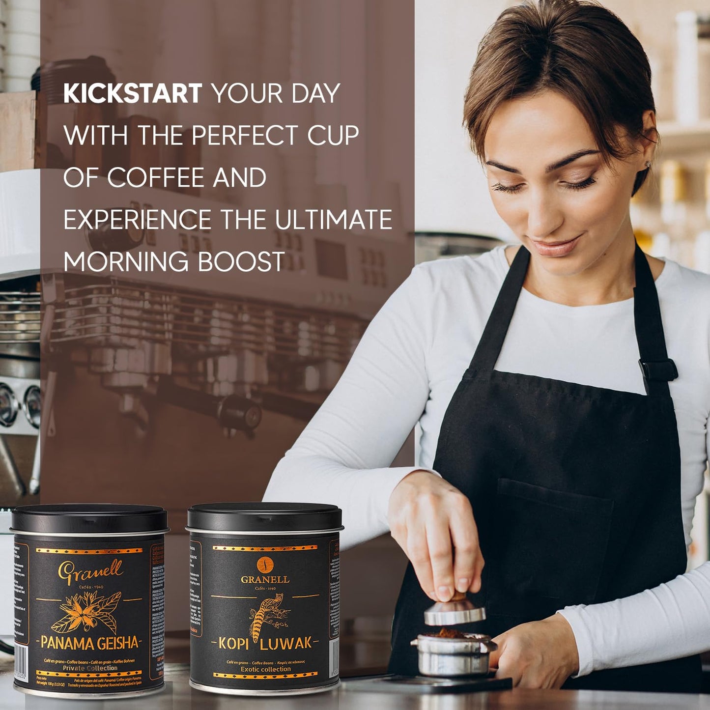 Caf S Granell - Kopi Luwak + Panama Geisha Coffee | Exotic Collection Coffee | Fresh Whole Gourmet Beans | Quality Controlled |