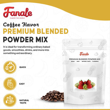 Fanale Premium Coffee Bubble Tea Flavoring Powder For Boba Tea| Perfect For Baking, Smoothies, Desserts And Drinks | Instant Bob