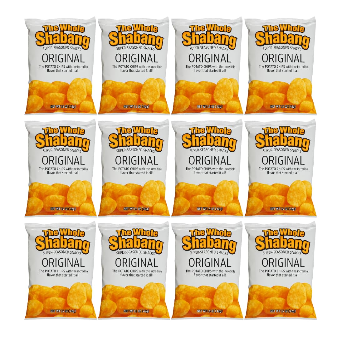 The Whole Shabang Oriflavor Blendal Potato Chips By Moon Lodge - 12 Pack Of 1.5 Oz Bags - Bold Flavor Commissary Favorite Snack