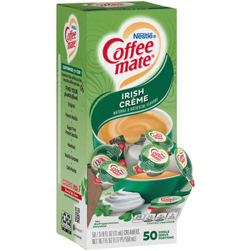 Coffee-Mate Irish Cream Liquid Creamer - 50/0.375 Oz. Cups Per Box, 4 Boxes Per Case