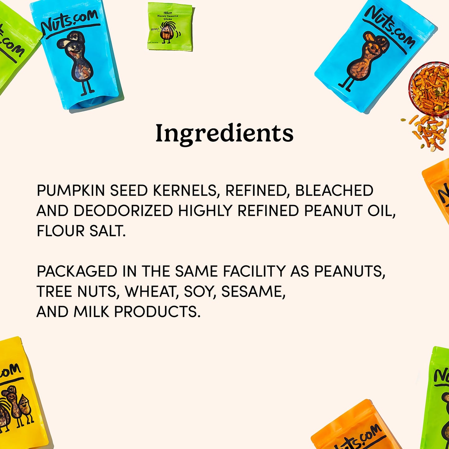 Nuts.Com - Roasted Pepitas - 2 Lb Bag, Salted No Shell Pumpkin Seeds, Healthy Snack For Adults & Kids, Rich In Protein, Fiber, C