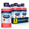Pedialyte Electrolyte Solution, Strawberry, Hydration Drink, 8 Bottles, 1 Liter Each