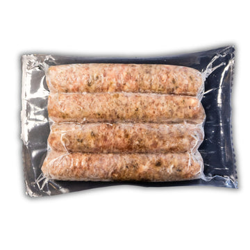 Bearded Butchers Mushroom & Swiss Bratwurst 12-Pack (1 Lb Each) - Savory, Flavorful Gourmet Sausage With Mushrooms & Creamy Swis
