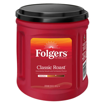 Folgers Classic Roast Medium Dark Roast, Ground Coffee, 816G Canister