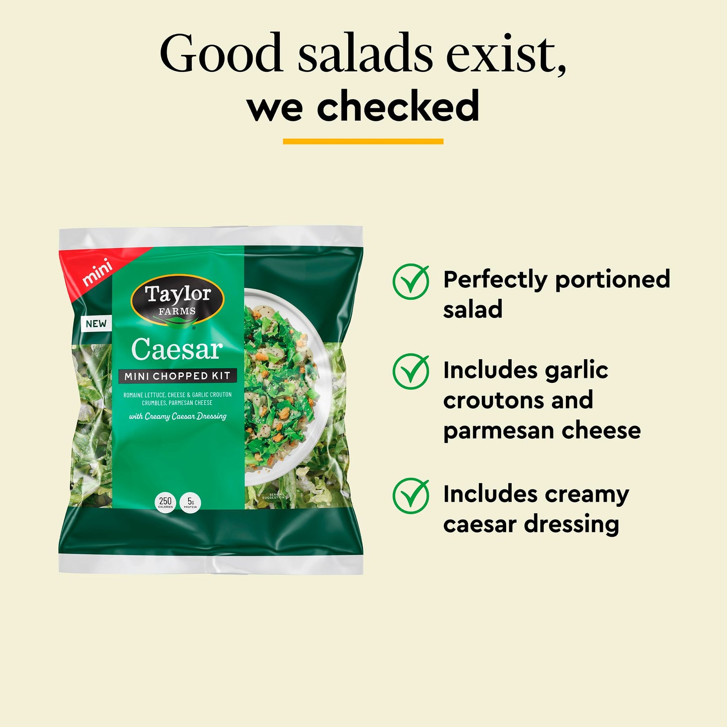 Taylor Farms Caesar Mini Chopped Salad Kit 4.42oz