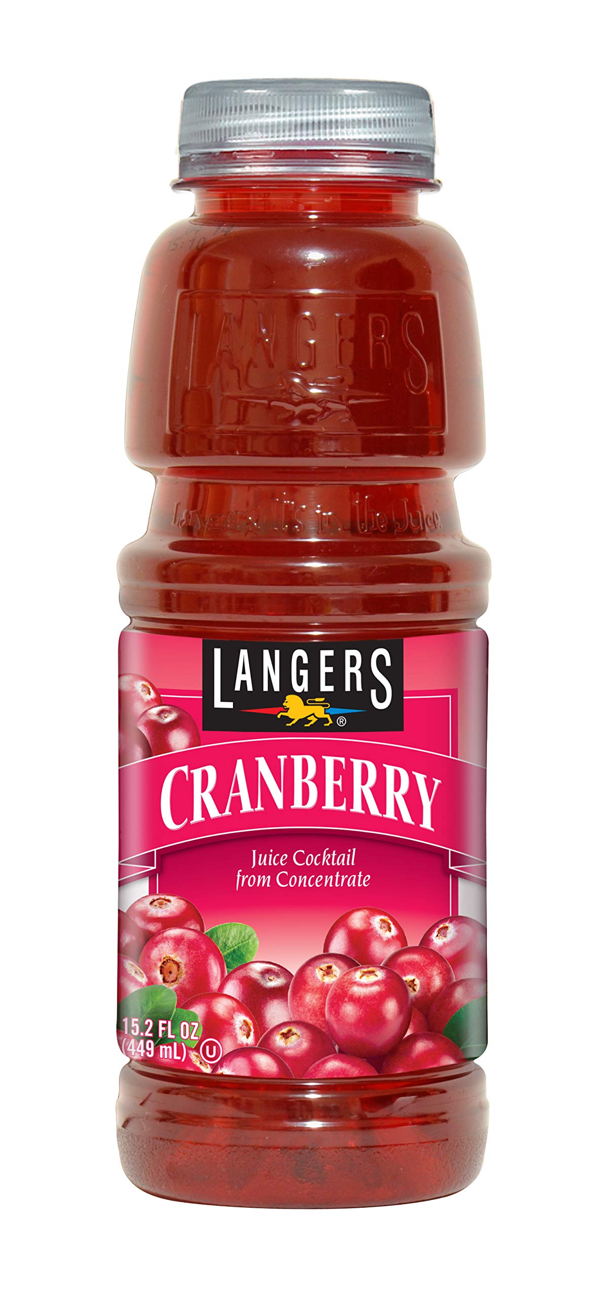 Langers Juice Cocktail Cranberry, 15.2 Fl Oz, Pack of 12