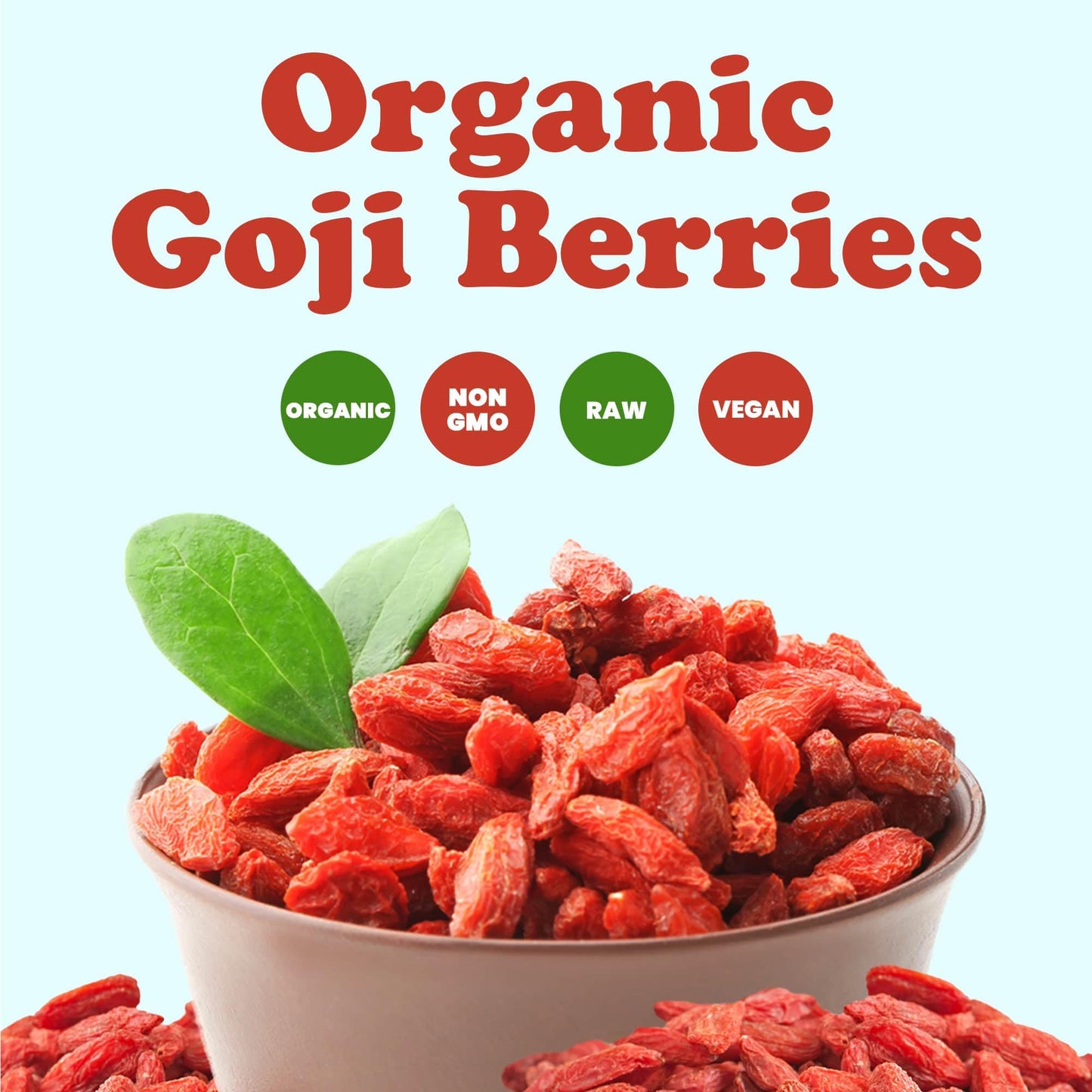 Food to Live Organic Goji Berries, Sun Dried, Non-GMO, Vegan, 3 Pound Bulk