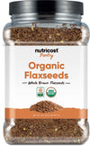Nutricost Pantry Organic Flaxseeds (2 Pounds) - Whole Brown Flaxseeds Vegan GMO-Free Gluten-Free