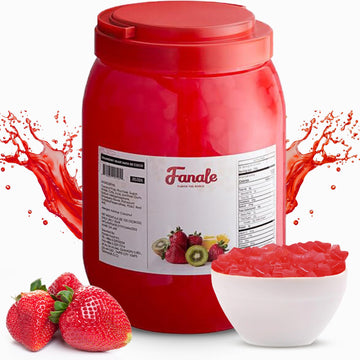 Fanale Coconut Jelly Topping Nata De Coco For Boba Tea | Ice Cream | Yogurt | Smoothie | Milk Tea | Desserts Strawberry Heart Sh