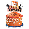 Ercadio 1 Pack Basketball Happy Birthday Cake Toppers Basketball Player Cupcake Picks Basketball Happy Birthday Cake Picks For S