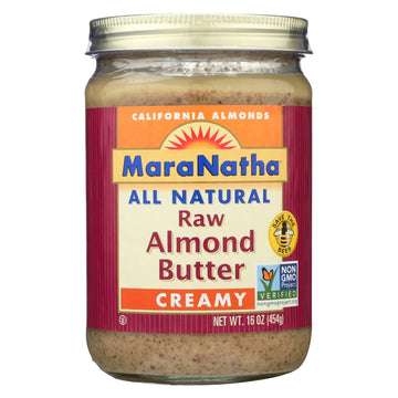 Maranatha Raw Almond Butter No Salt 1 Pound (Pack Of 6)