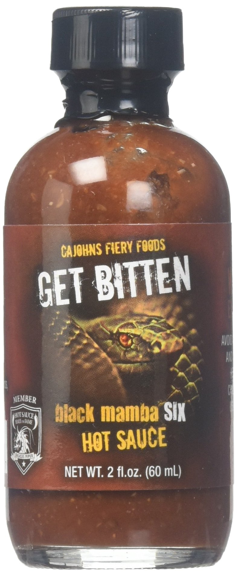 CaJohns Fiery Foods Black Mamba 6 Hot Sauce - 2.03 Fl Oz (Pack of 1)