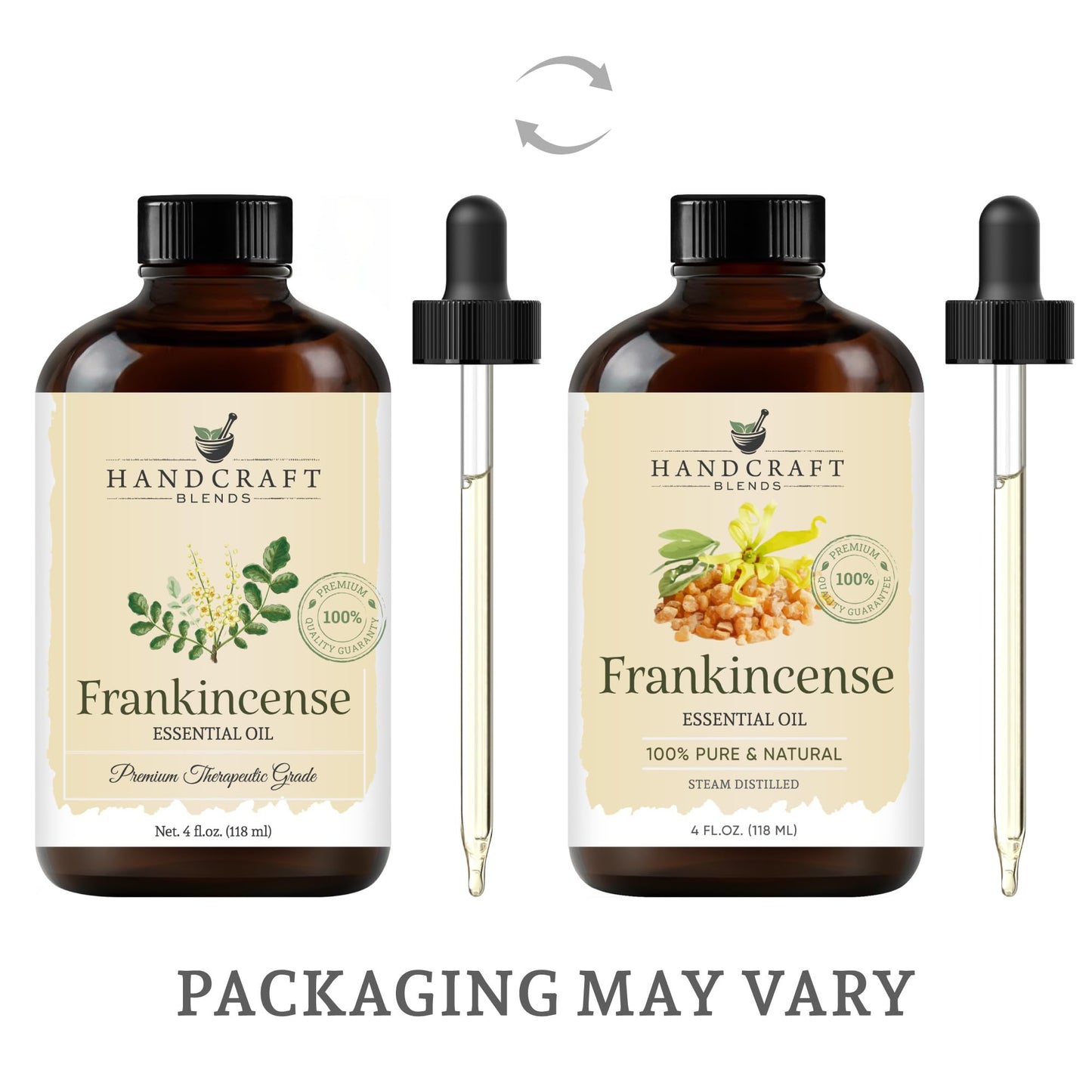 Handcraft Blends Frankincense Essential Oil - 100% Pure & Natural, 4 fl. Oz, Premium Therapeutic Grade with Glass Dropper