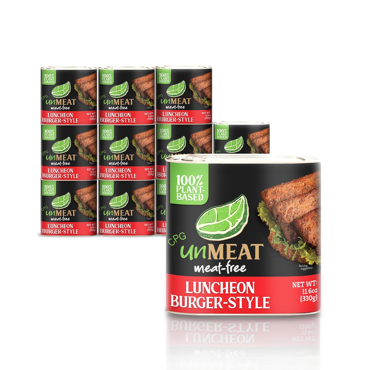 unMEAT Plant Based Meat | Easy to Prepare Plant Based Protein | Vegan Meat with Less Calories, Burger Style Luncheon Meat, (Pack