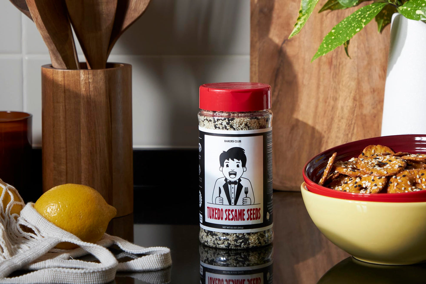 Bakers Club Bulk 17Oz Mixed Black And White Sesame Seeds - Tuxedo Blend For Sushi, Tuna, Stir Fry, Bread, Poke Bowls - Kosher, G