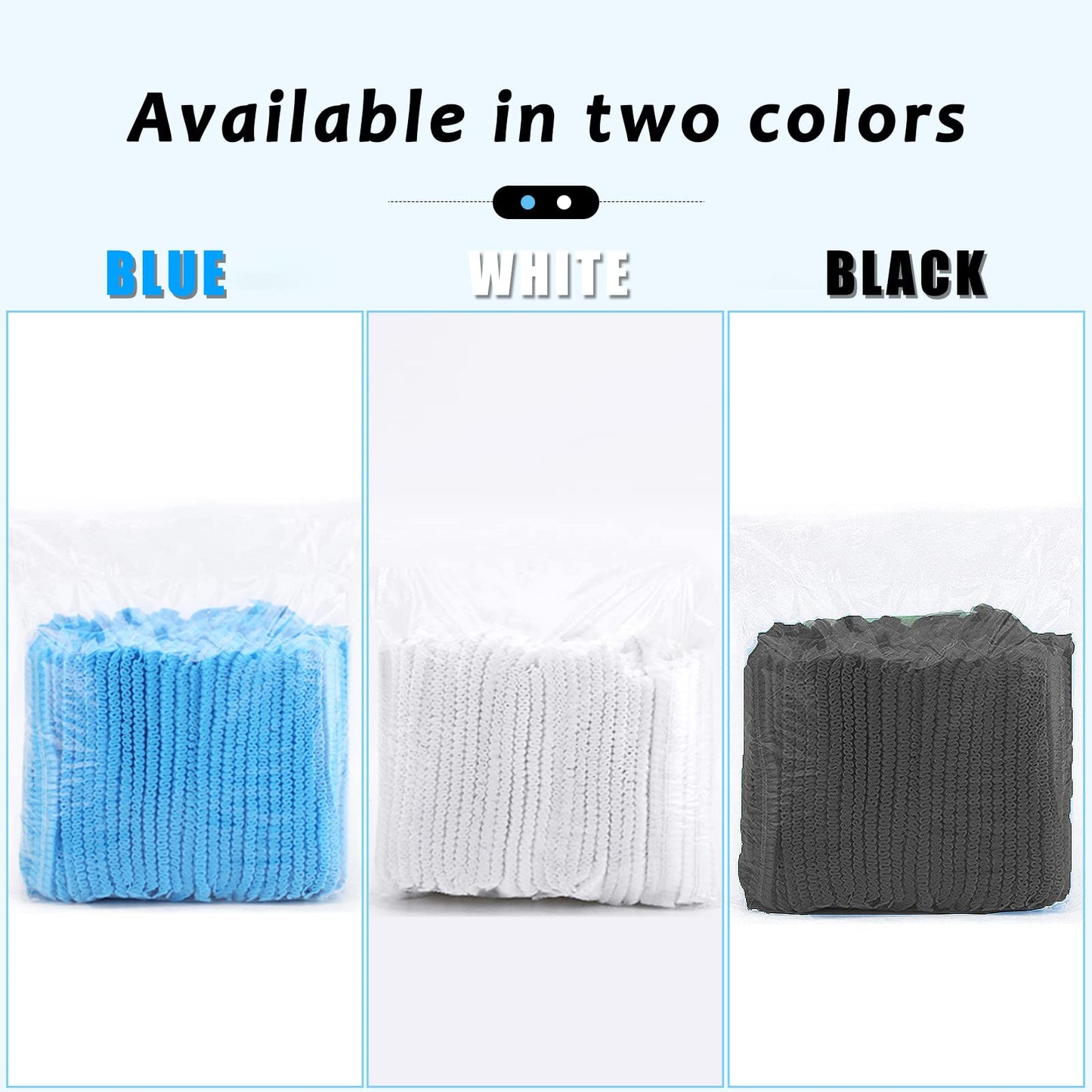 Disposable Bouffant Caps 100 Pcs,21Inches Hair Net, Elastic Dust Cap For Food Service, Kitchen Head Cover (Blue)