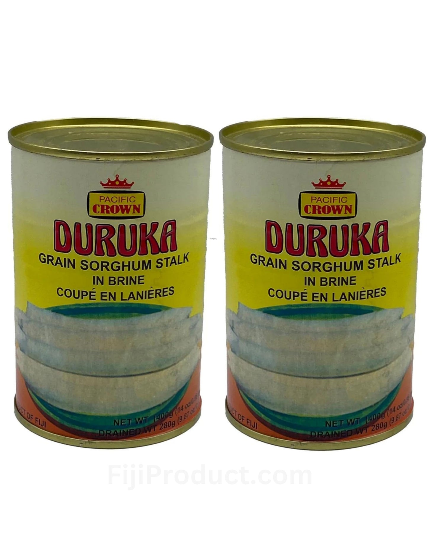 FIJI DURUKA - Grain Sorghum Stalk in Brine, Cultivated For its Tastiness (Pack Of 2 x 400g EA Can) Delicious Tasty Meal... Impor