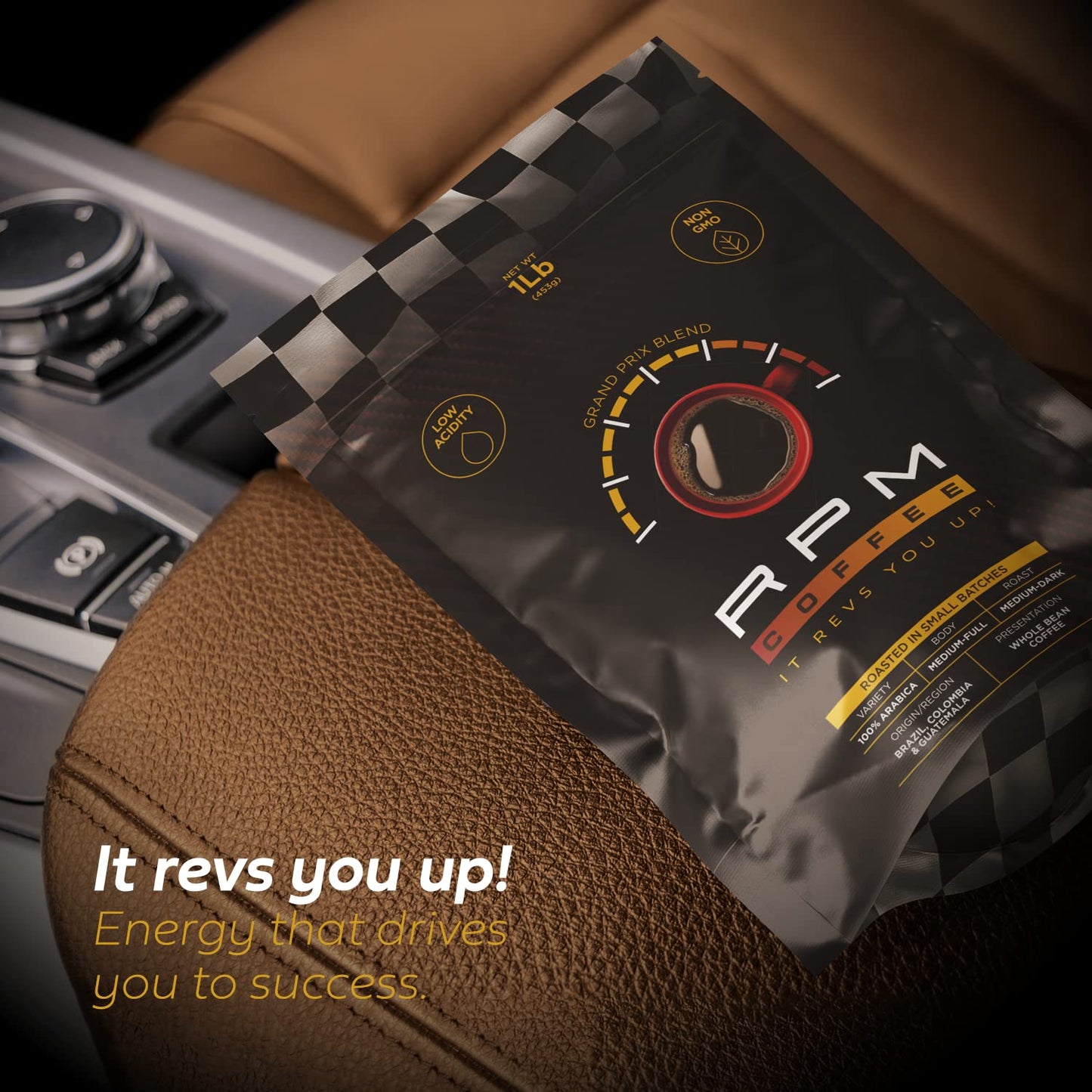 RPM Coffee Grand Prix Premium Coffee, Medium-Dark Roast, 100% Arabica, 16 Ounce, Low Acidity