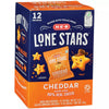 HEB H-E-B Cheddar Lone Stars Baked Snack Crackers 1 oz Bags 12 ct