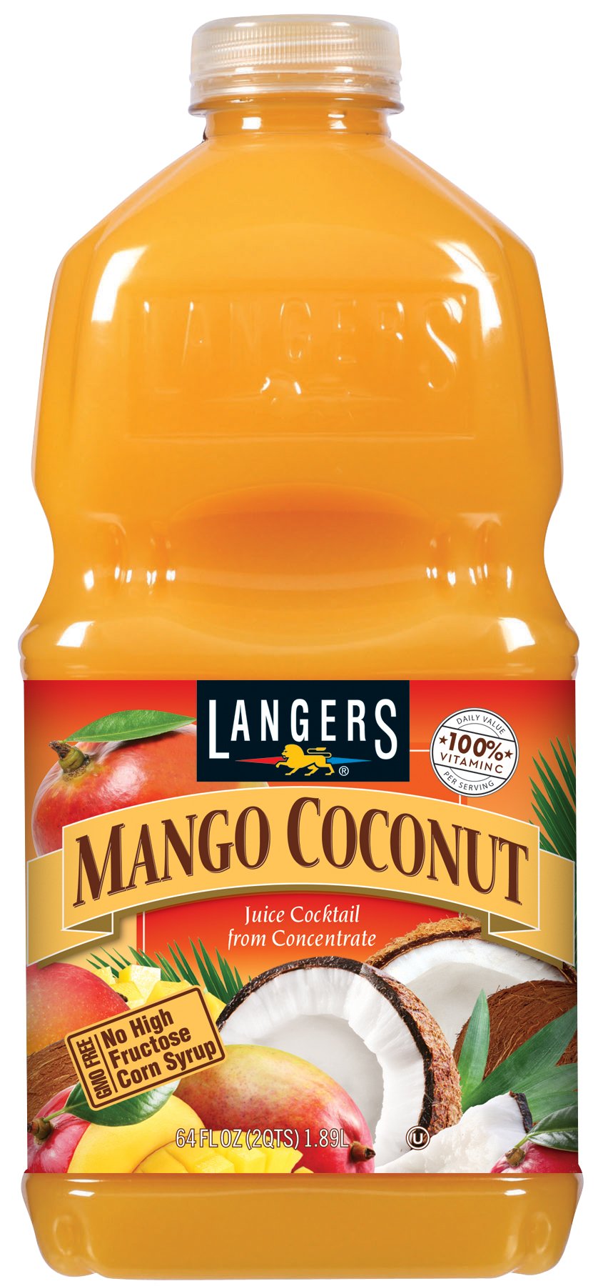 Langers Mango Coconut Cocktail Juice, 64 Fl Oz (Pack of 8)