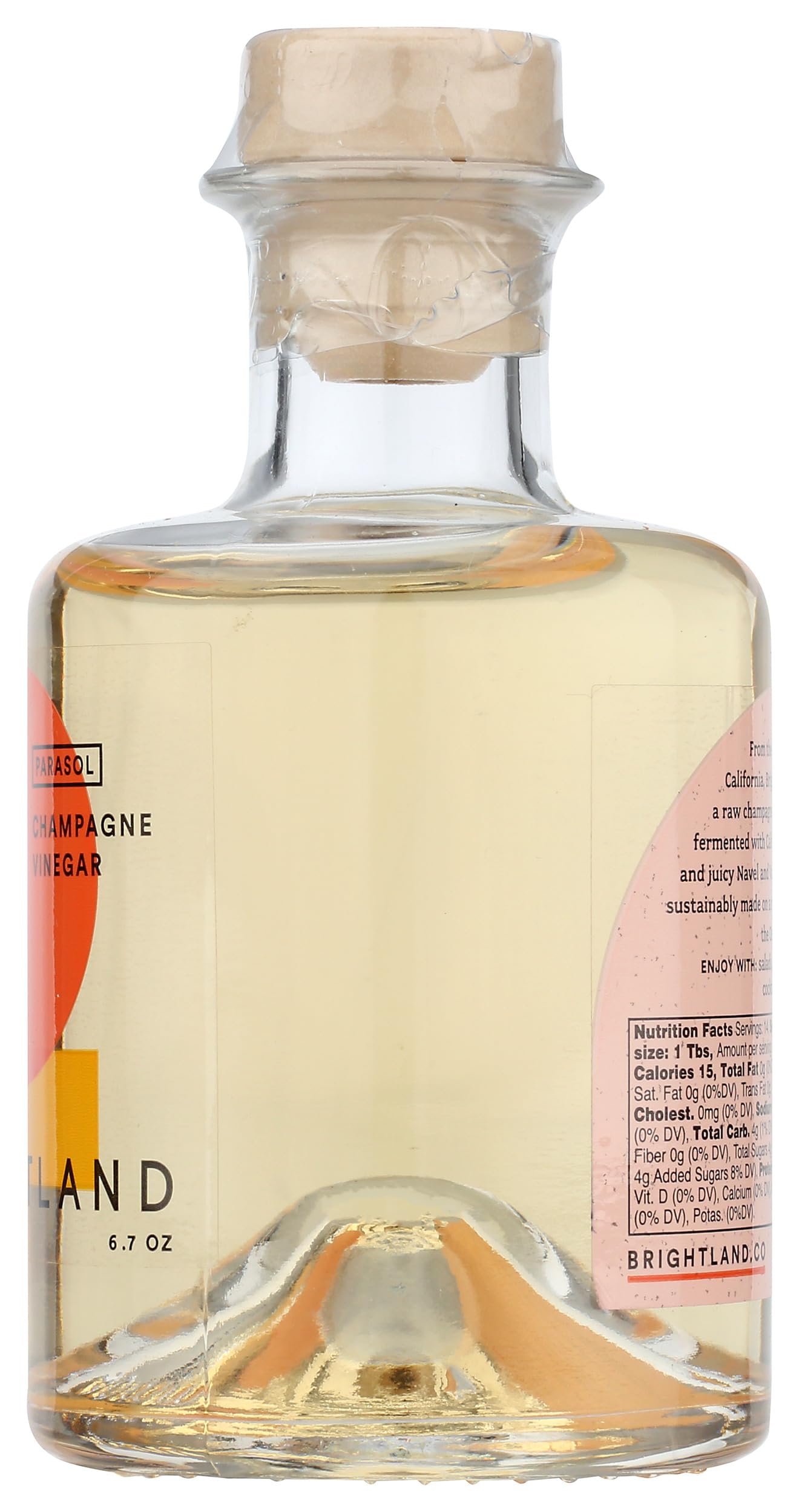 Brightland Citrus Parasol Champagne Vinegar, 6.7 OZ, Gold, Model 0850007164126