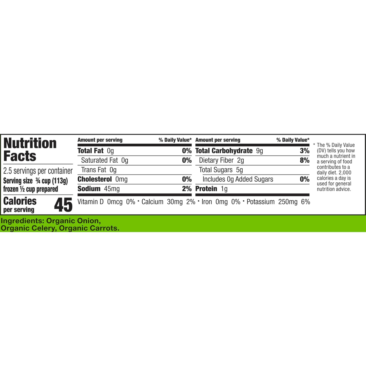 Cascadian Farm Organic Mirepoix with Diced Onions, Celery and Carrots, 10 oz.