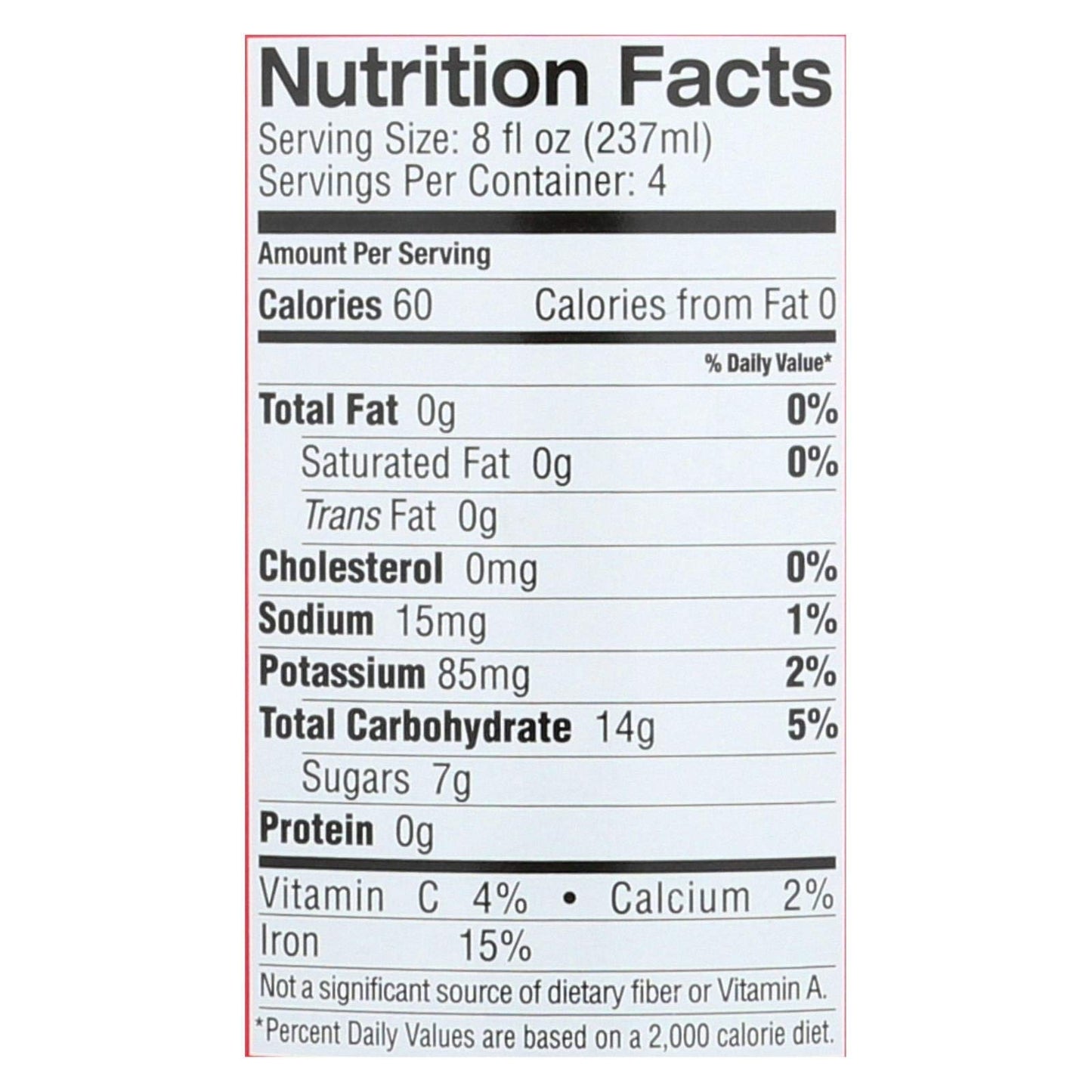 L and A All Cranberry Juice, 32 Ounce - 6 per case.