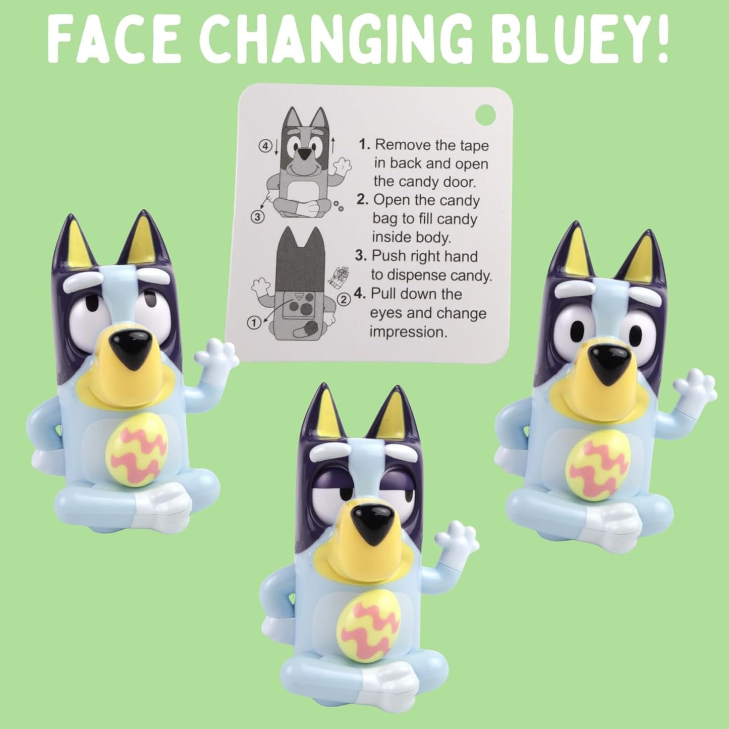 Bluey Candy Dispenser With Marshmallow Treats, Includes Colorful Beads And Character Sweets, 5 Items