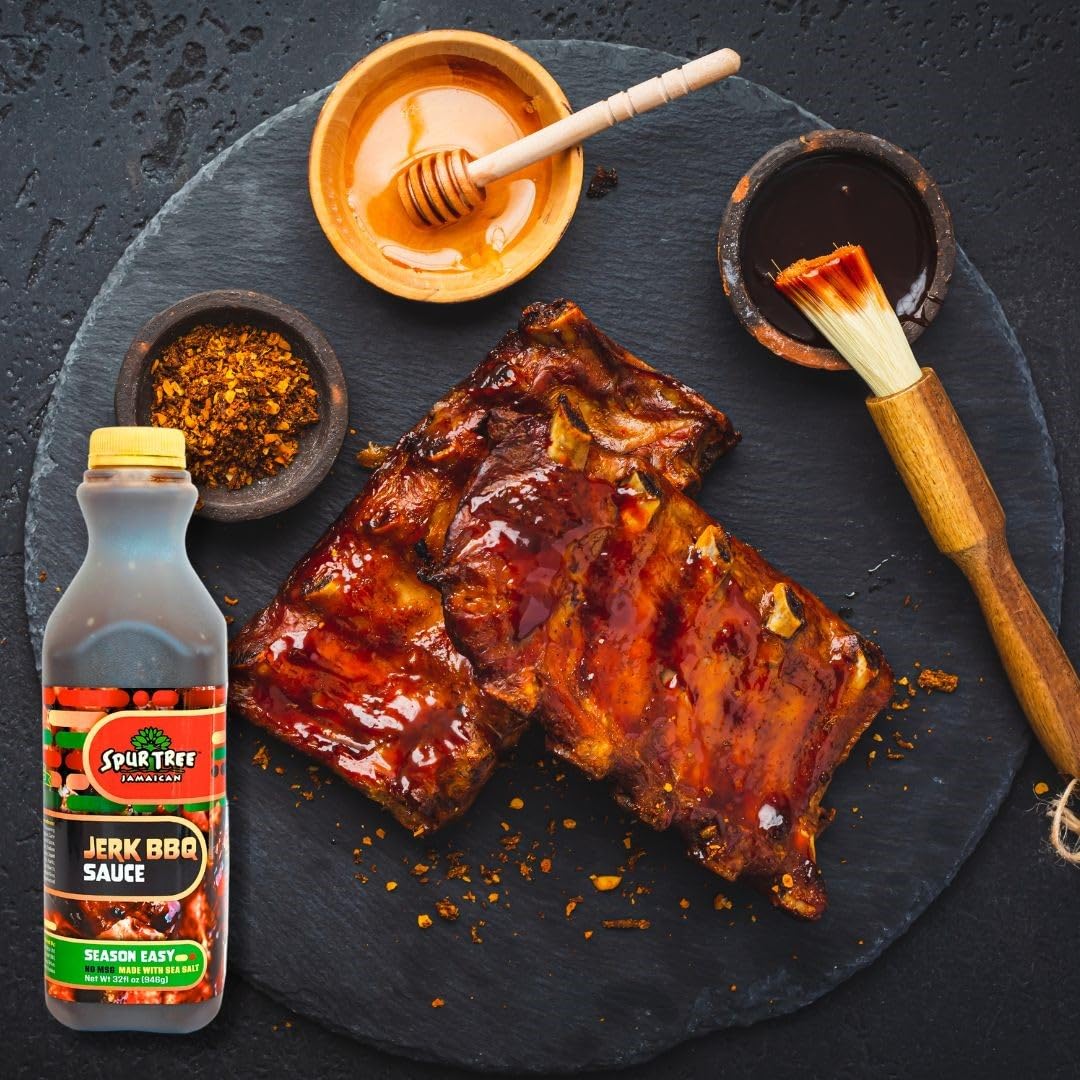 Spur Tree Jamaican BBQ Sauce – Authentic Jerk Seasoning – All-Natural Ingredients – 32 Oz