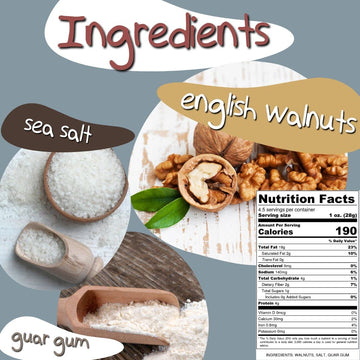 Crazy Go Nuts Walnuts - Plain With Sea Salt, 4.5 Oz (3-Pack) - Healthy Snacks, Vegan, Low Carb, Gluten Free, Superfood - Natural