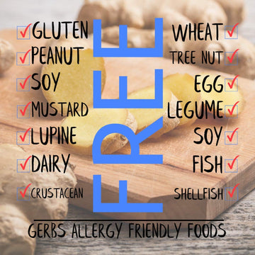 GERBS Dried Ginger 2 LBS. Granulated | Freshly Dehydrated Resealable Bulk Bag | Top Food Allergy Free | Sulfur Dioxide Free | Fa