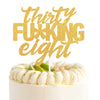 LINGBOOM Gold Glitter Cake Toppers for 38th Birthday Party Decorations, Size 38