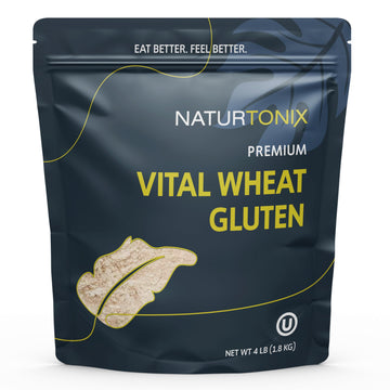 Naturtonix Premium Vital Wheat Gluten, For Bread Making, Baking & Seitan, High Protein, Non-Gmo, Vegan Friendly, Certified Koshe