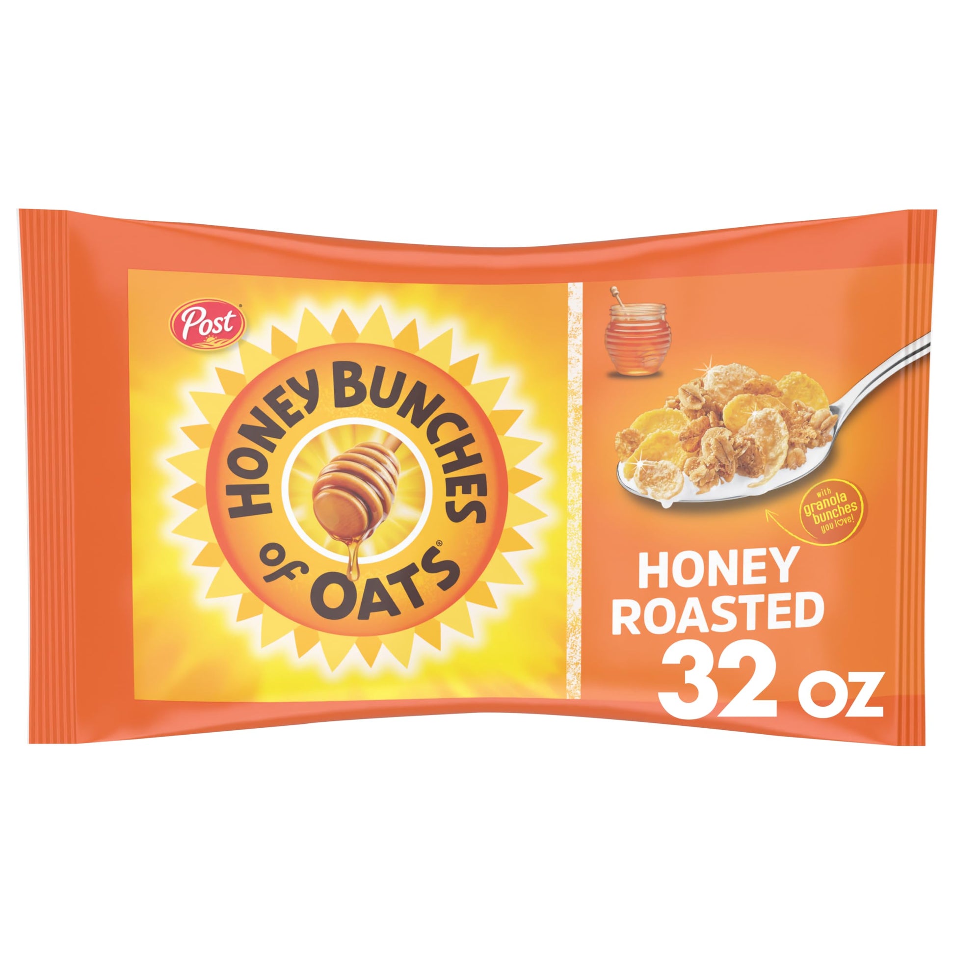 Honey Bunches of Oats Honey Roasted Breakfast Cereal, 32 OZ Bag
