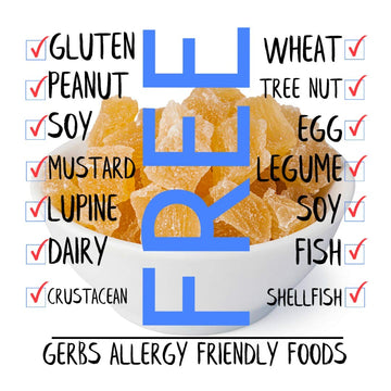 Gerbs Dried Pineapple Cubes, 2 LBS - Preservative Free & Unsulfured - Top 14 Food Allergy Free & Non GMO - Product of Thailand