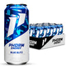 Phorm Energy Drink Blue Blitz Flavor 200 MG Natural Caffeine From Green Tea Sugar Free Carbonated Drink With Electrolytes & Vitamin B12 Dairy & Gluten Free Vegan 16 FL Oz Cans 12 Pack