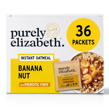 Purely Elizabeth Classic Cinnamon Superfood Oatmeal, with Prebiotic Fiber, Gluten Free & Non-GMO, 9.12 Oz (Pack of 6) (6 Pack, C