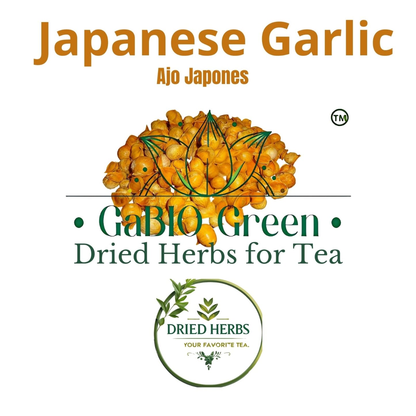 Ajo Japones 100% Natural 8 Oz/1/2 Pound, Ajo Chino, Vegan, Wild Crafted Japanese Garlic, Bulk Garlic, Ajo Japone Resealable Bag