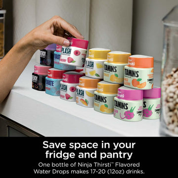 Ninja Thirsti Flavored Water Drops, FRUITI CHILL Variety Pack, Zero Sugar, Sparkling or Still, 6.69 Fl Oz, Makes 17 Drinks, 3 Pack