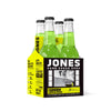Four(4) Bottles - Jones Soda Co. Green Apple Soda Flavor | 100% Cane Sugar Soda | Craft Soda Pop | Soda Soft Drinks | Glass Bott